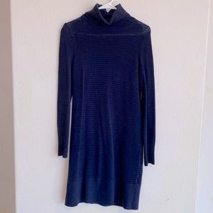 GAP Cowl Neck Navy Long Sleeve Sweater Dress